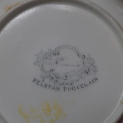 Antique FELSPAR Porcelain Serving Platters & Bowl, 1836