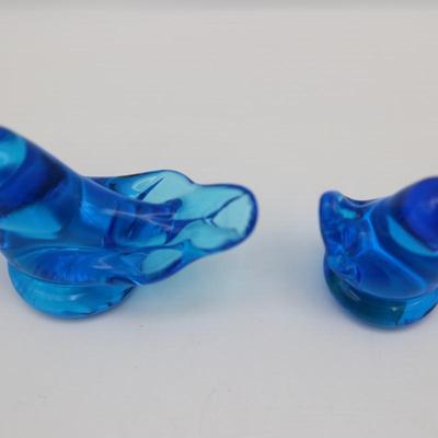 Vintage Leonard Glass Birds, Signed and Dated