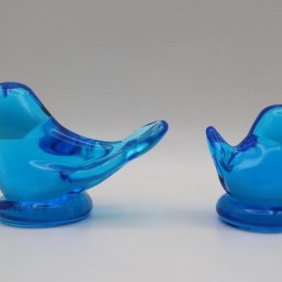 Vintage Leonard Glass Birds, Signed and Dated