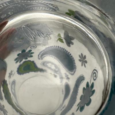 Vintage Royal Norfolk, CRISA Paisley Glass Tumblers - Set of Eight (8)