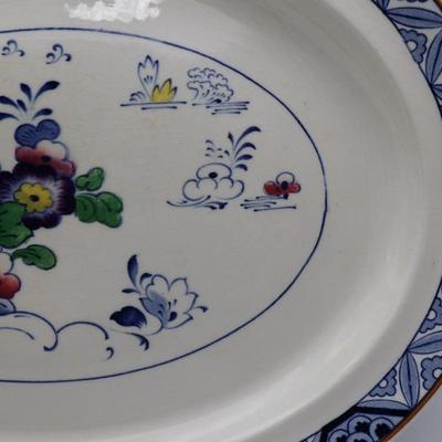 Antique Booths Silicon China, Made in England 'Netherlands' Serving Platter
