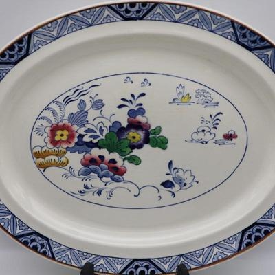 Antique Booths Silicon China, Made in England 'Netherlands' Serving Platter