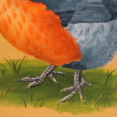 Original Painting on Canvas of Dorking Chicken