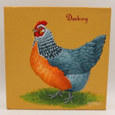 Original Painting on Canvas of Dorking Chicken