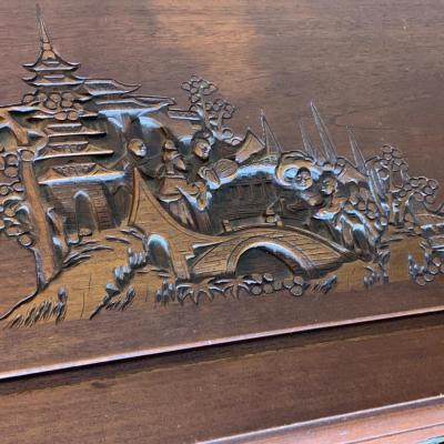 Wood Carved Asian Trunk
