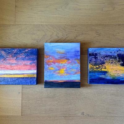Original Acrylic Paintings of Sunsets by Carol Burch (3)