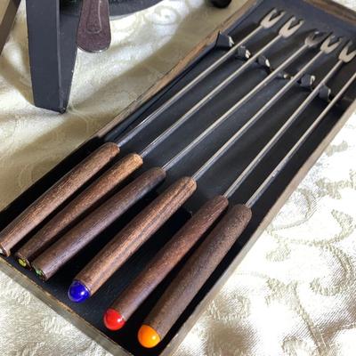 MCM Fondue Set & Utensils