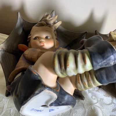 PAIR Large Goebel Hummel Figurines + 1 Smaller