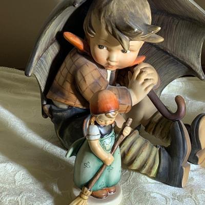 PAIR Large Goebel Hummel Figurines + 1 Smaller