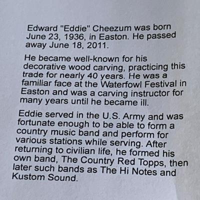 Eddie Cheezum Decoy Easton Maryland