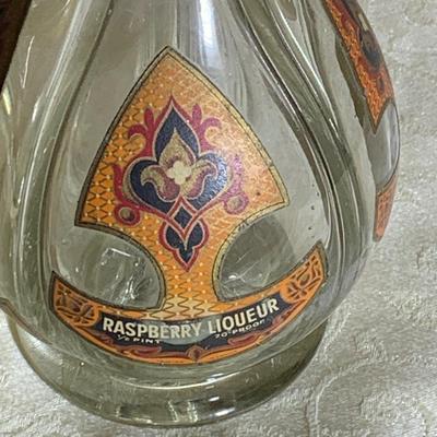 Fancy Vintage Dolfi Rasberry Liqueur Bottle