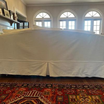 Vintage Sofa with White Slip Cover