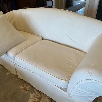 Vintage Sofa with White Slip Cover