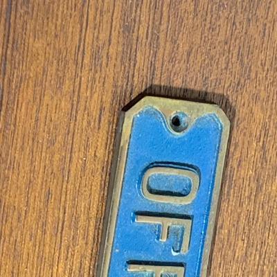 Vintage Metal Officers Bathroom Sign