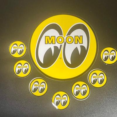 Vintage 1970's Automotive Equipment Racing Decals Stickers - MOON