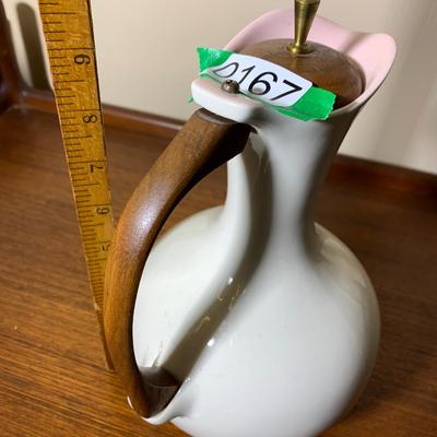 Mid Century Modern Pitcher w/ Wood Handle