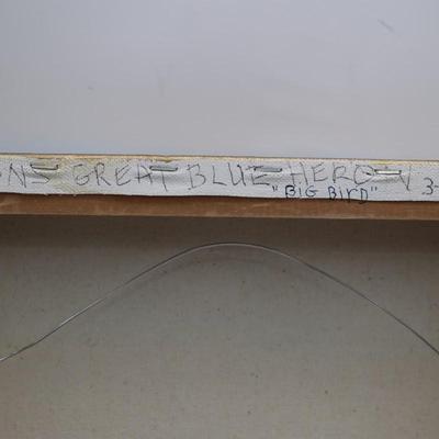 Original Acrylic Painting on Canvas of Heron