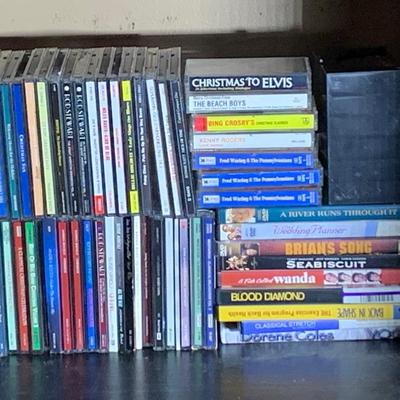 Large CD DVD Cassettes Lot