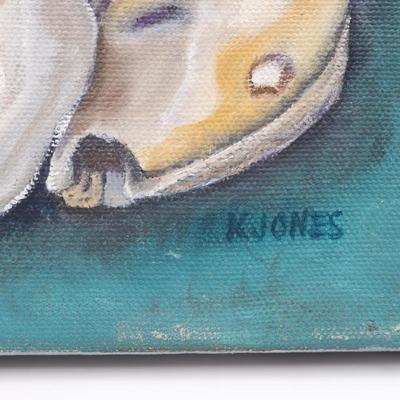 Original Oil Painting "Oyster Shells" by Kathleen Jones