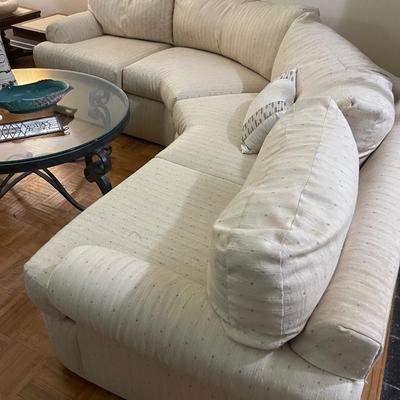 Stunning Mid Century/Modern CurvedUpholstered Sectional