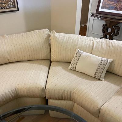 Stunning Mid Century/Modern CurvedUpholstered Sectional