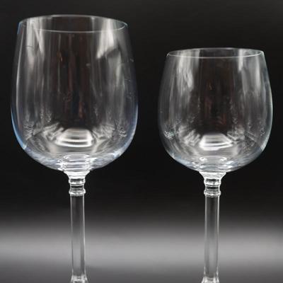 Bohemia Crystal Water Goblets & Wine Glasses (10)