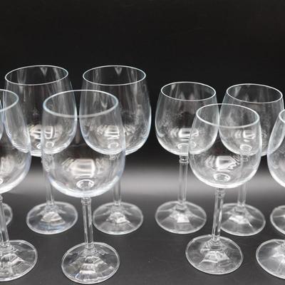 Bohemia Crystal Water Goblets & Wine Glasses (10)
