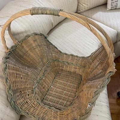French Wicker Handled Basket