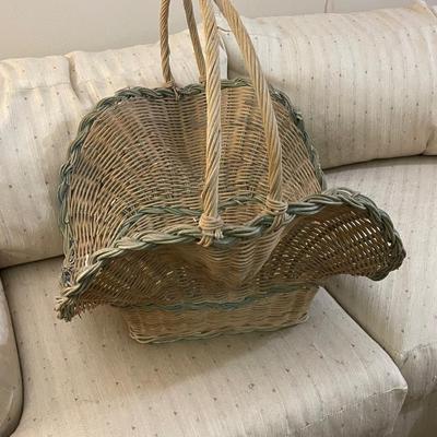 French Wicker Handled Basket