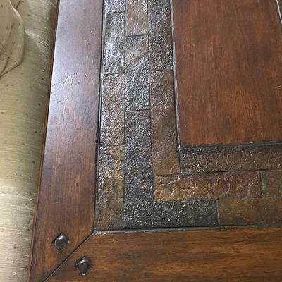 Vintage Natural Slab Stone End Table
