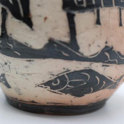 Signed and Titled "Head Full of Ideas" Pottery Vase