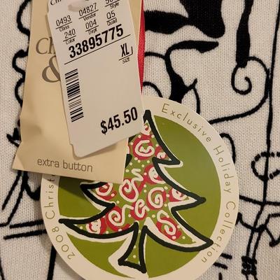 Two NWT 2008 Holiday Collection Christopher & Banks Button-Down Sweaters