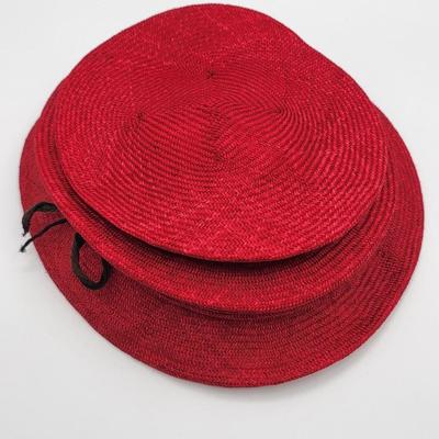 Vintage Viviani Studio Red Weaved Accordian Hat