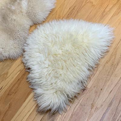 2 Vintage Faux Fur Rugs