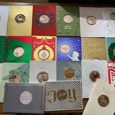 Large Vintage Lot - Franklin Mint Christmas Coins
