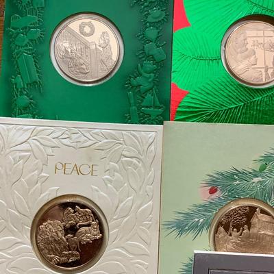 Large Vintage Lot - Franklin Mint Christmas Coins