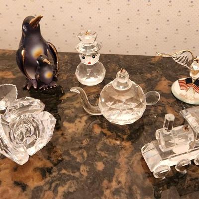 Lot #84 Lot of 6 Crystal Figures/Miniatures