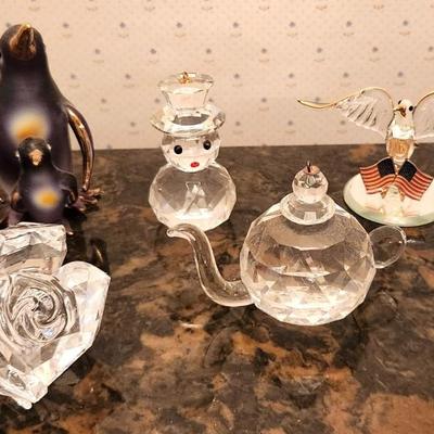 Lot #84 Lot of 6 Crystal Figures/Miniatures