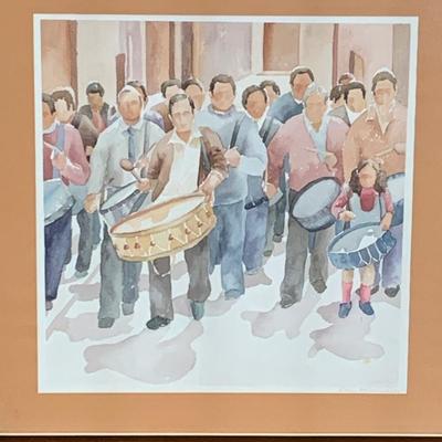 Signed / Framed Street Scene Parade