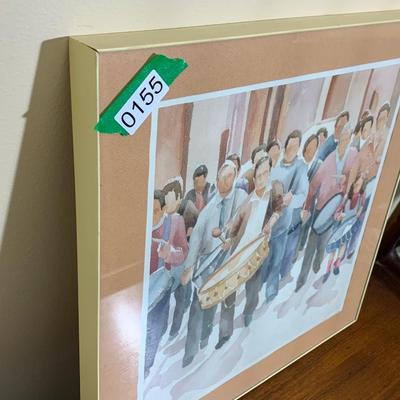 Signed / Framed Street Scene Parade