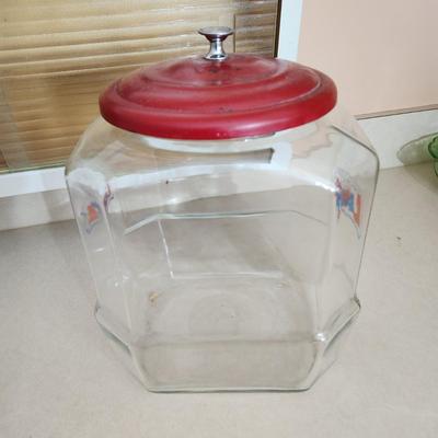 From the House of Lance Cookies Crackers Glass Snack Jar
