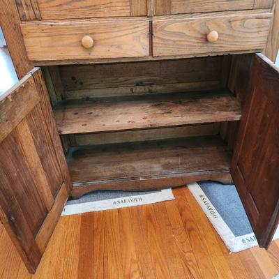 Vintage Solid Wood Cabinet Cupboard 39x14x71