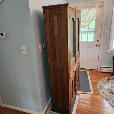 Vintage Solid Wood Cabinet Cupboard 39x14x71