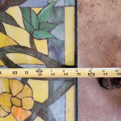Stained Glass Metal Table 15x15 x25