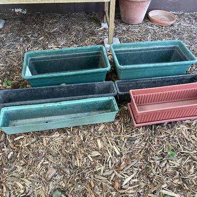 Plastic rectangle pots