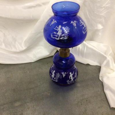 Blue Glass Fairy Lamp
