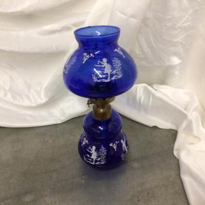 Blue Glass Fairy Lamp