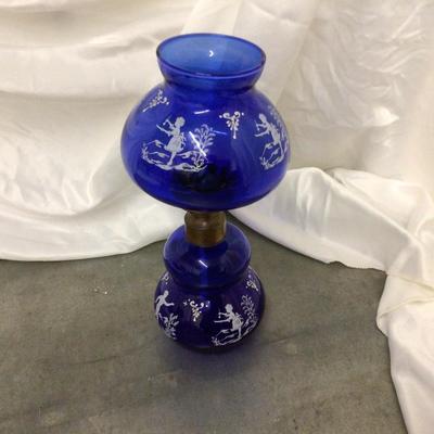 Blue Glass Fairy Lamp