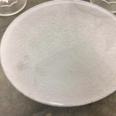 Three Glass Cake Plates