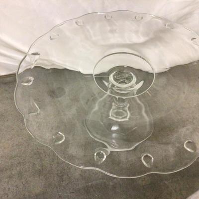 Three Glass Cake Plates
